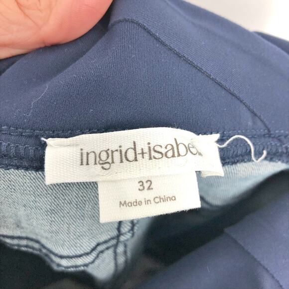 INGRID & ISABEL Over Belly Skinny Maternity Jean Large 32 Dark Blue Stretch NWOT - Picture 8 of 11